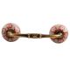 Red Embossed Tiny Flower Crackle Ceramic Bridge Handle